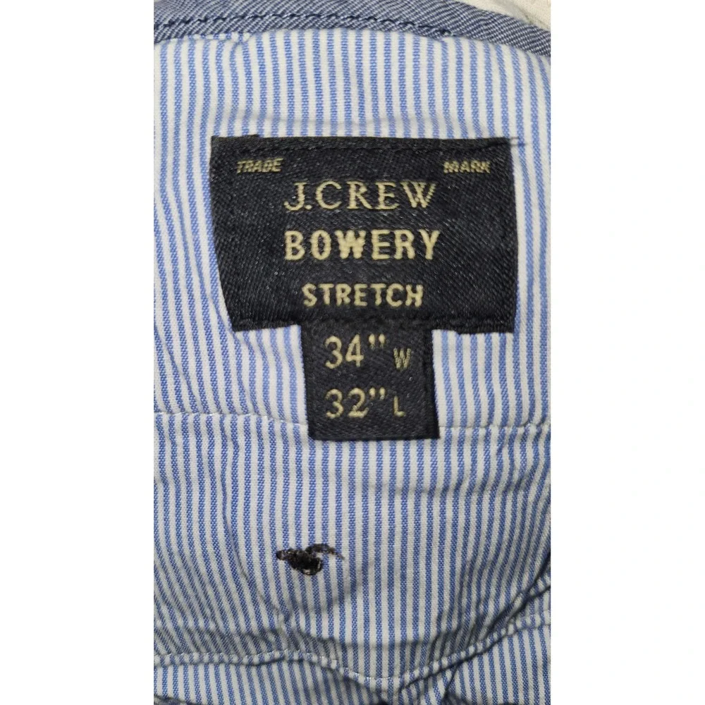 J Crew Bowery Stretch Slim Fit Chinos Pants Light‎ Gray Mens 34x32